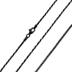 Silver 925 Black Rhodium Plated Roc Chain 1.4mm